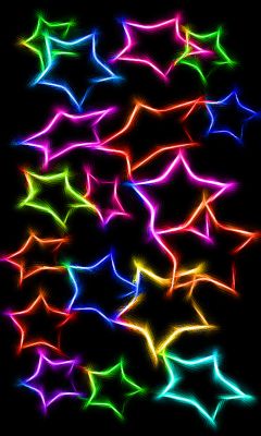 Patrones de Estrellas Neón Coloridas
