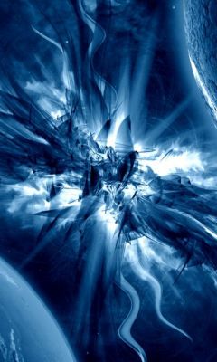 Arte Abstracto Espacial Azul