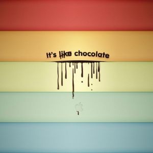 Diseño Colorido con Goteo de Chocolate