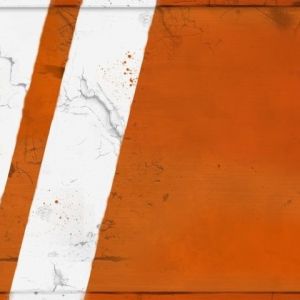 Diseño Abstracto Naranja y Blanco