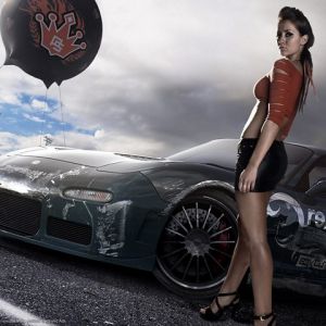 Coche y Modelo Elegante