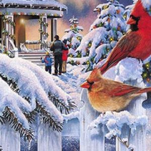 Escena Navideña de Invierno