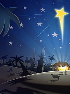 Escena Nocturna de la Estrella de Navidad