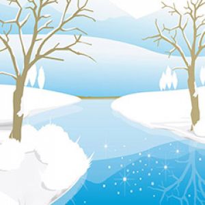 Paisaje Invernal con Río