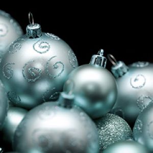 Elegantes Adornos Navideños Azules