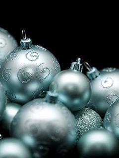 Elegantes Adornos Navideños Azules