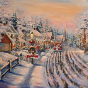 Escena Navideña de Invierno