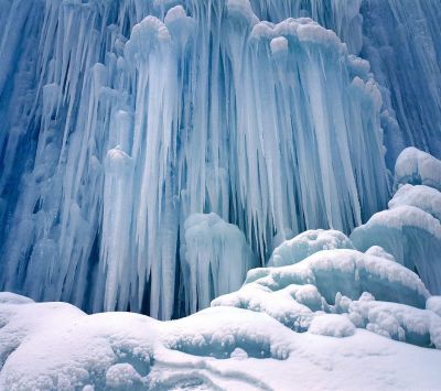 Cascada de Hielo Congelado