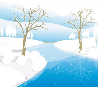 Paisaje Invernal con Río