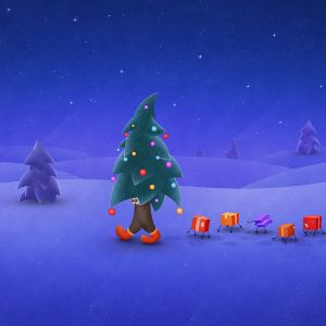 Ilustración de un Árbol de Navidad Lindos