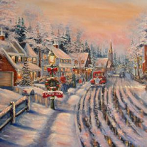 Escena Navideña en Invierno