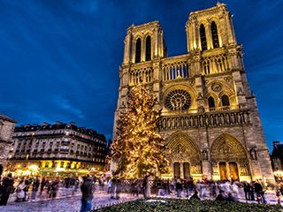 Catedral de Notre Dame en Navidad