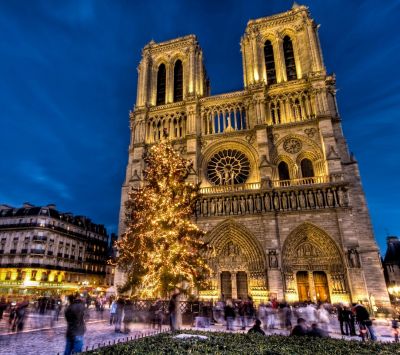 Catedral de Notre Dame en Navidad
