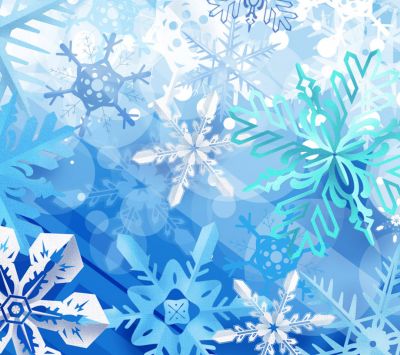 Fondo de Copos de Nieve de Invierno