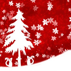 Árbol de Navidad y gatos