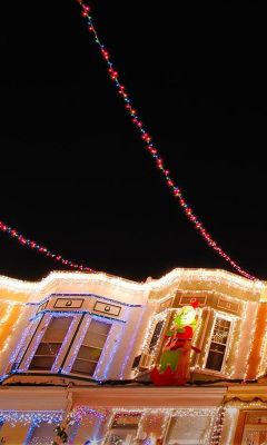 Luces de Navidad y Grinch
