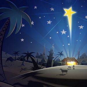 Escena de Natividad con Estrella