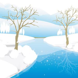 Paisaje Invernal con Río