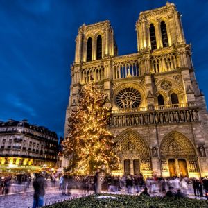 Catedral de Notre Dame en Navidad