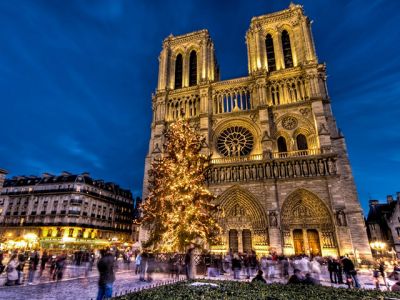 Catedral de Notre Dame en Navidad