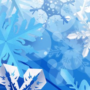 Diseño abstracto de copos de nieve azules