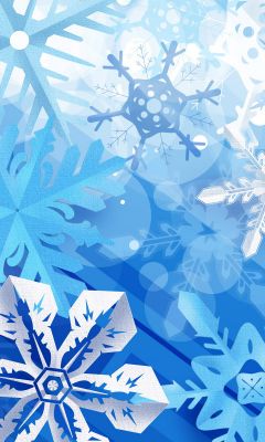Diseño abstracto de copos de nieve azules
