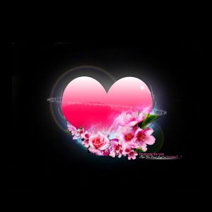 Corazón Rosa con Flores