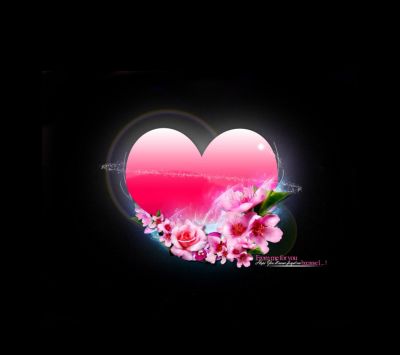 Corazón Rosa con Flores