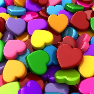 Formas de Corazones Coloridos