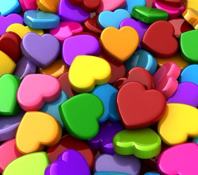 Formas de Corazones Coloridos