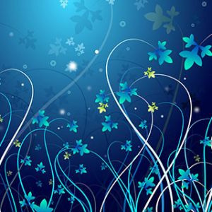 Diseño Abstracto de Flores Azules
