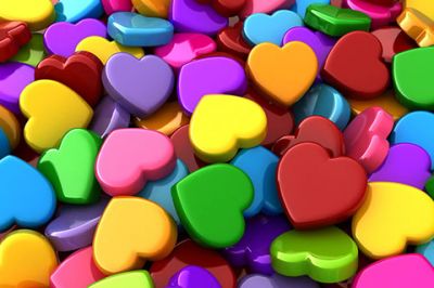 Formas de Corazón Coloridas