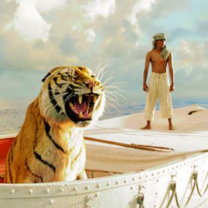 Tigre en un Barco
