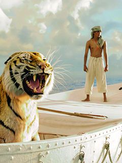 Tigre y chico de La vida de Pi