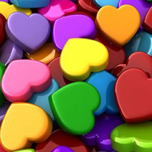 Formas de Corazones Coloridos