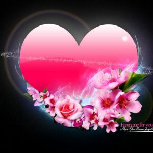 Hermoso Corazón con Flores