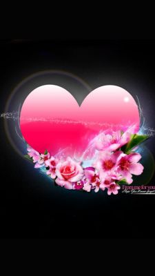 Hermoso Corazón con Flores