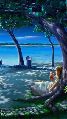 Chica Serena Junto al Agua