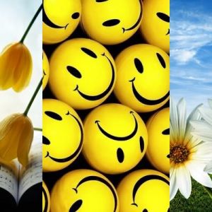Caras Sonrientes y Flores