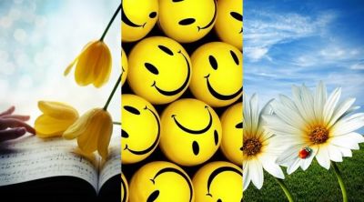 Caras Sonrientes y Flores