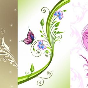 Remolinos Florales y Mariposas