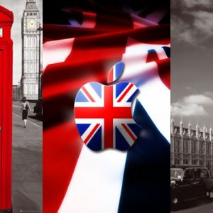 Iconos de Londres: Cabina Telefónica, Big Ben, Apple