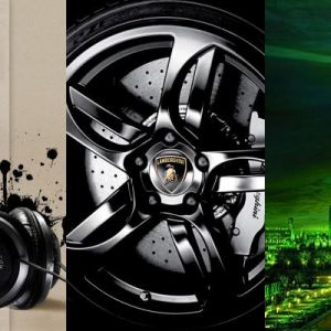Auriculares y Llantas de Coche Elegantes