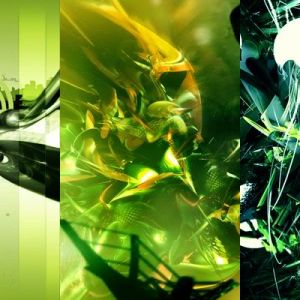 Arte Abstracto Verde Vibrante