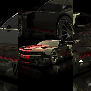 Coche de Carreras Negro Elegante