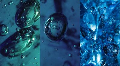 Gotas de agua azul abstractas