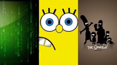 Los Simpson y Bob Esponja
