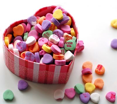 Caramelos en Forma de Corazón Coloridos