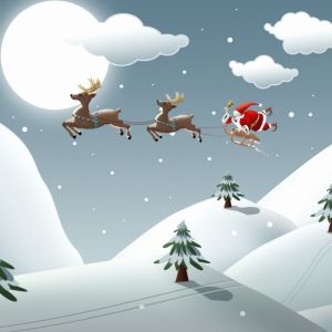 Santa Claus y Renos