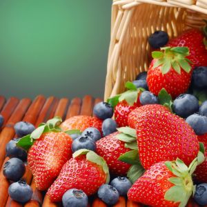 Fresas y Arándanos Frescos
